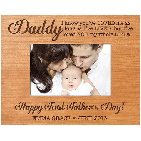 Lifesong Milestones Personalized First Father's Day Photo Frame Gift - You Love Me