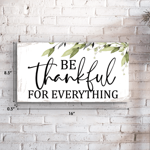 Lifesong Milestones Hanging Wooden Wall Art Sign for Fall Autumn | Be Thankful