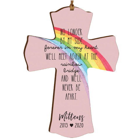 LifeSong Milestones Pet Memorial Printed Cross Ornament - The Rainbow Bridge