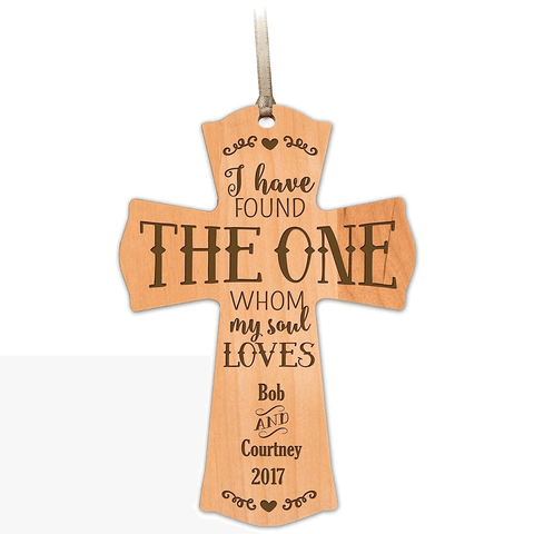 LifeSong Milestones Personalized Wooden Family Cross Ornaments - Family Members