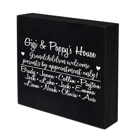 Lifesong Milestones Personalized Grandparent Gifts Black 10"x10" Shadow Box - Welcome