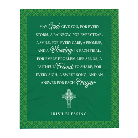 LifeSong Milestones St. Patrick's Day Inspirational Soft And Lightweight Throw Blankets For Home Decor - Irish Blessing