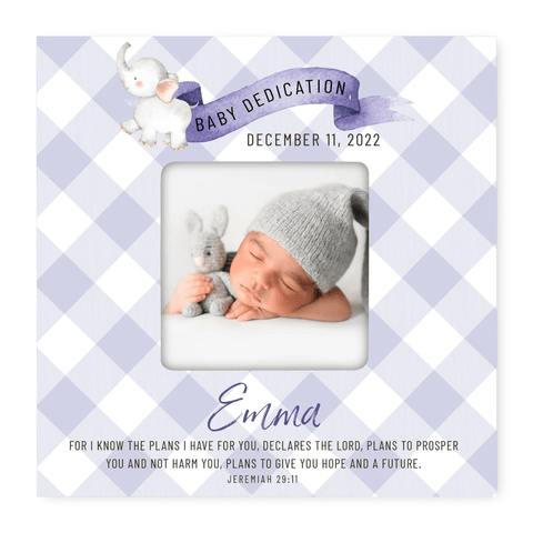 LifeSong Milestones Personalized Baby Dedication Photo Frame – Jeremiah 29:11