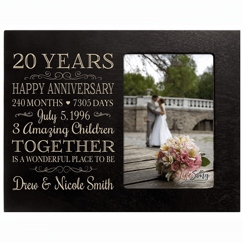 Lifesong Milestones Personalized Anniversary Photo Frame - Counting Our Blessings