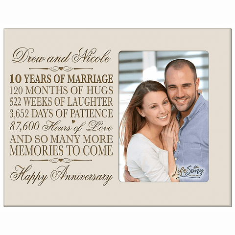 LifeSong Milestones Personalized Ten Year Anniversary Picture Frame