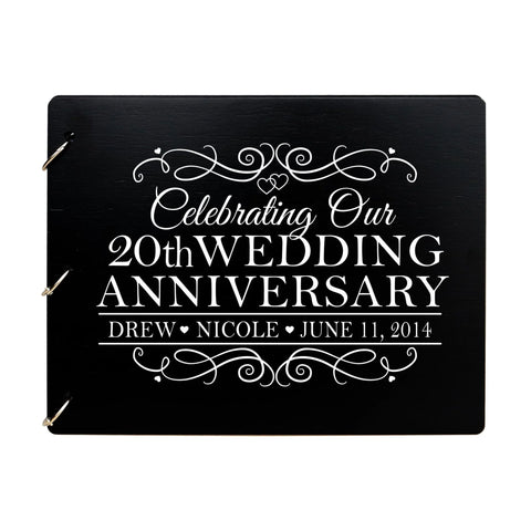 Lifesong Milestones Personalized Guest Book Sign for 20th Wedding Anniversary
