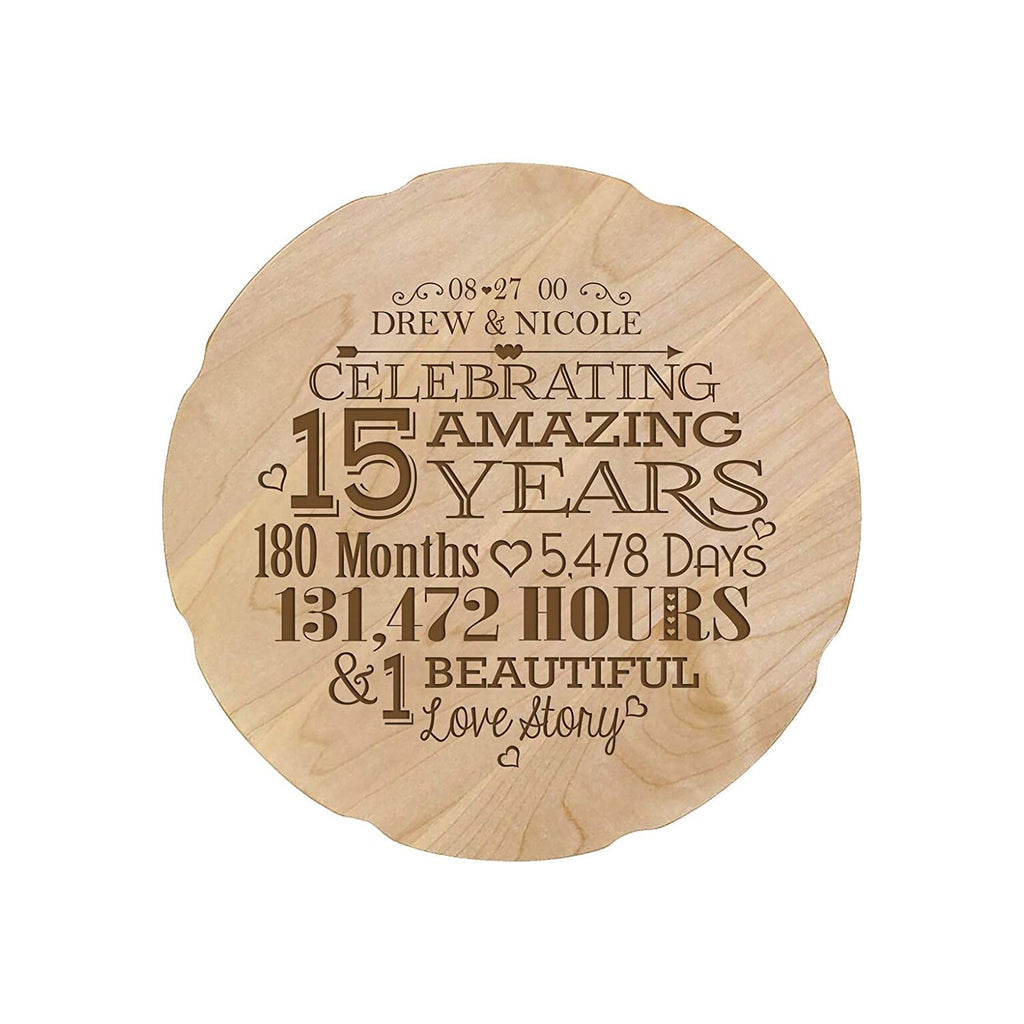 Personalized Wedding Anniversary Plate Decor Gift Celebrating