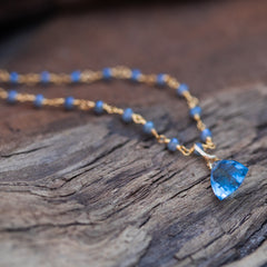 blue topaz and gold necklace