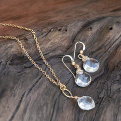 clear quartz necklace