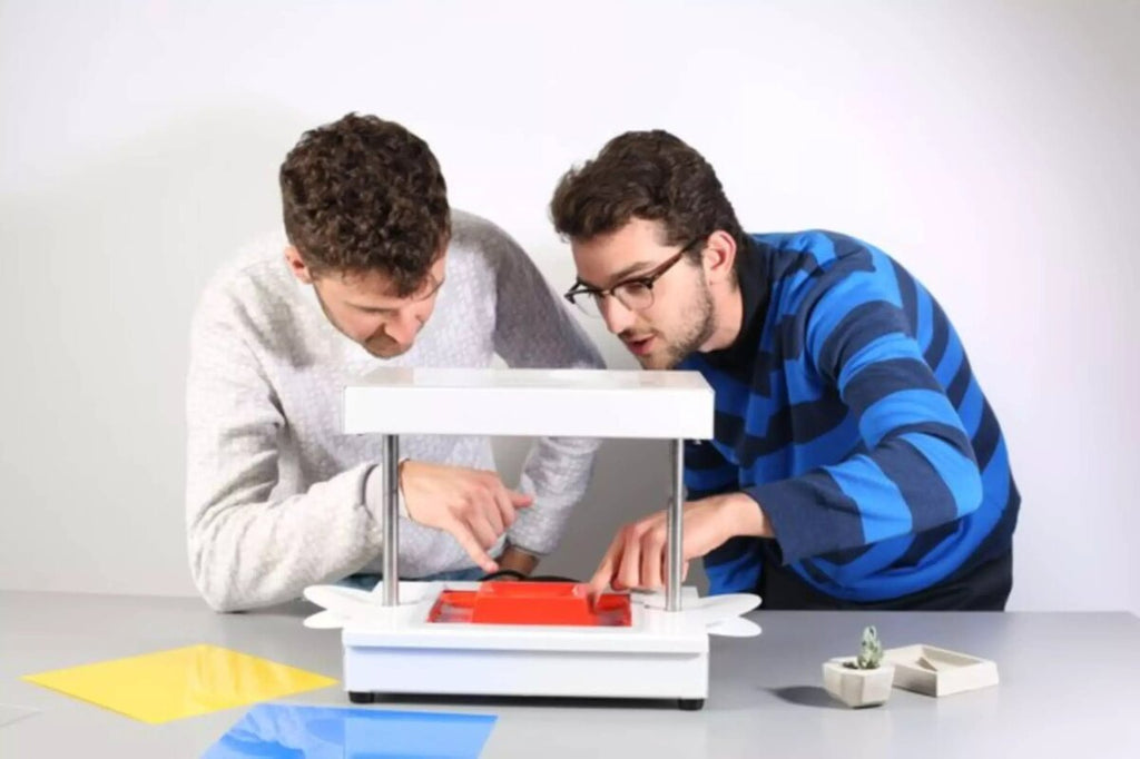 Ben and Alex with a FormBox prototype