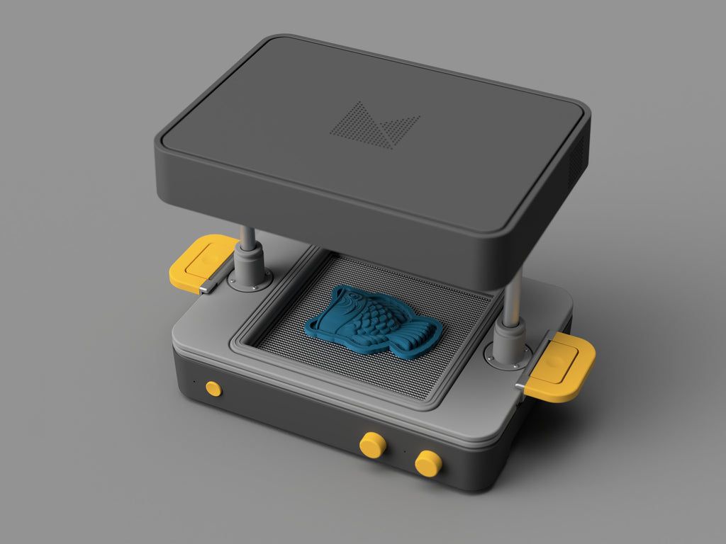 Taiyaki two-part mold on Mayku FormBox vacuum plate