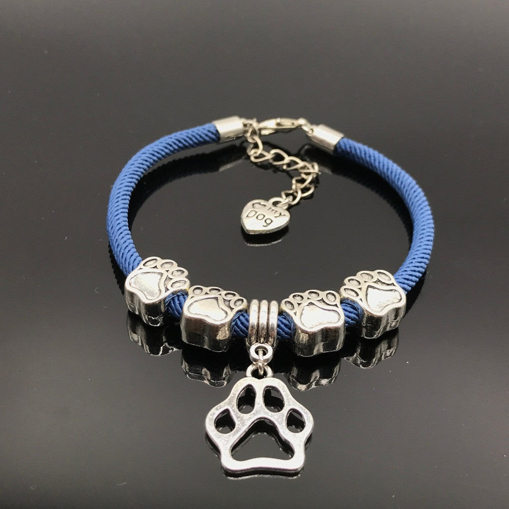 Love My Dog Rope Paw Charm Bracelet (With 2 Free Extra Changeable Char ...