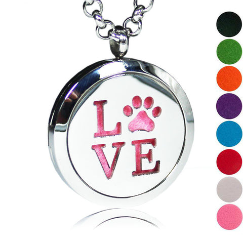 Love Paw Essential Oils Diffuser Locket Necklace