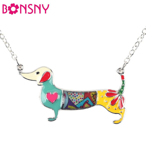 Dachshund Dog Choker Necklace Pendant