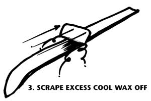 scrape ski wax