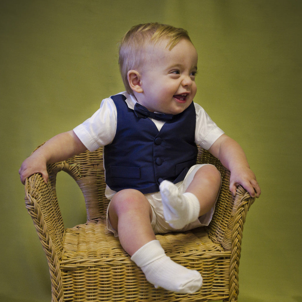 navy christening outfit