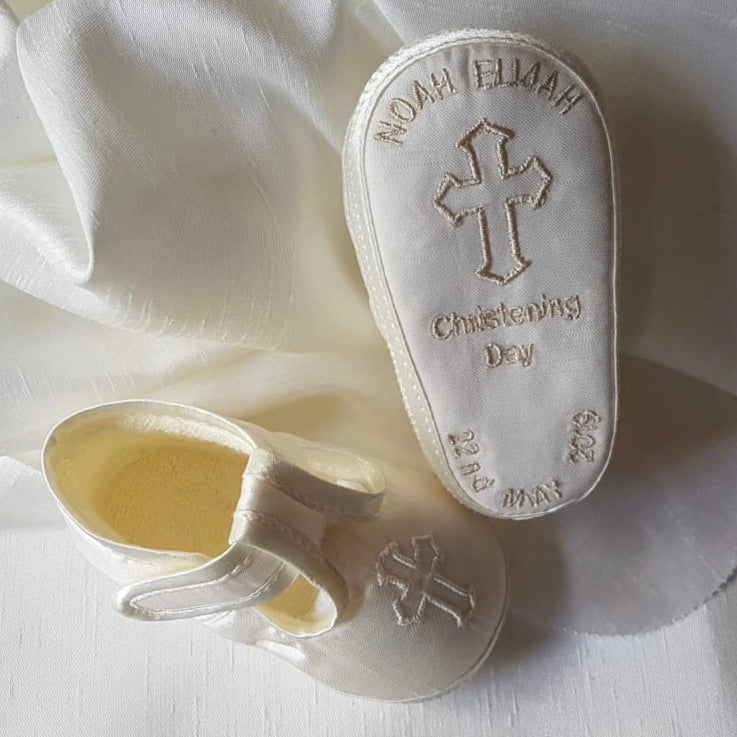 personalised baby christening shoes