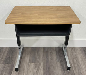 Open Front Student Desk, Oak Top, – Excess