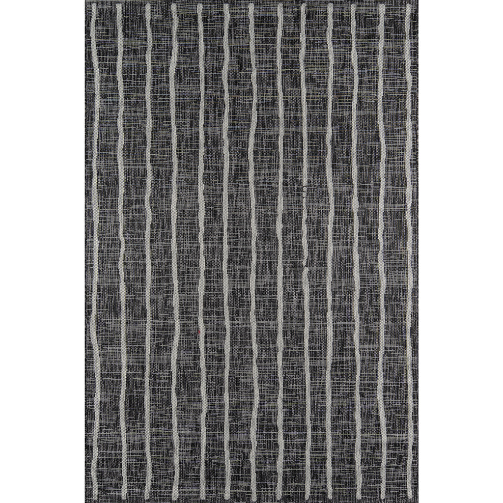 Taos Charcoal Black Indoor/Outdoor Area Rug 6'x9