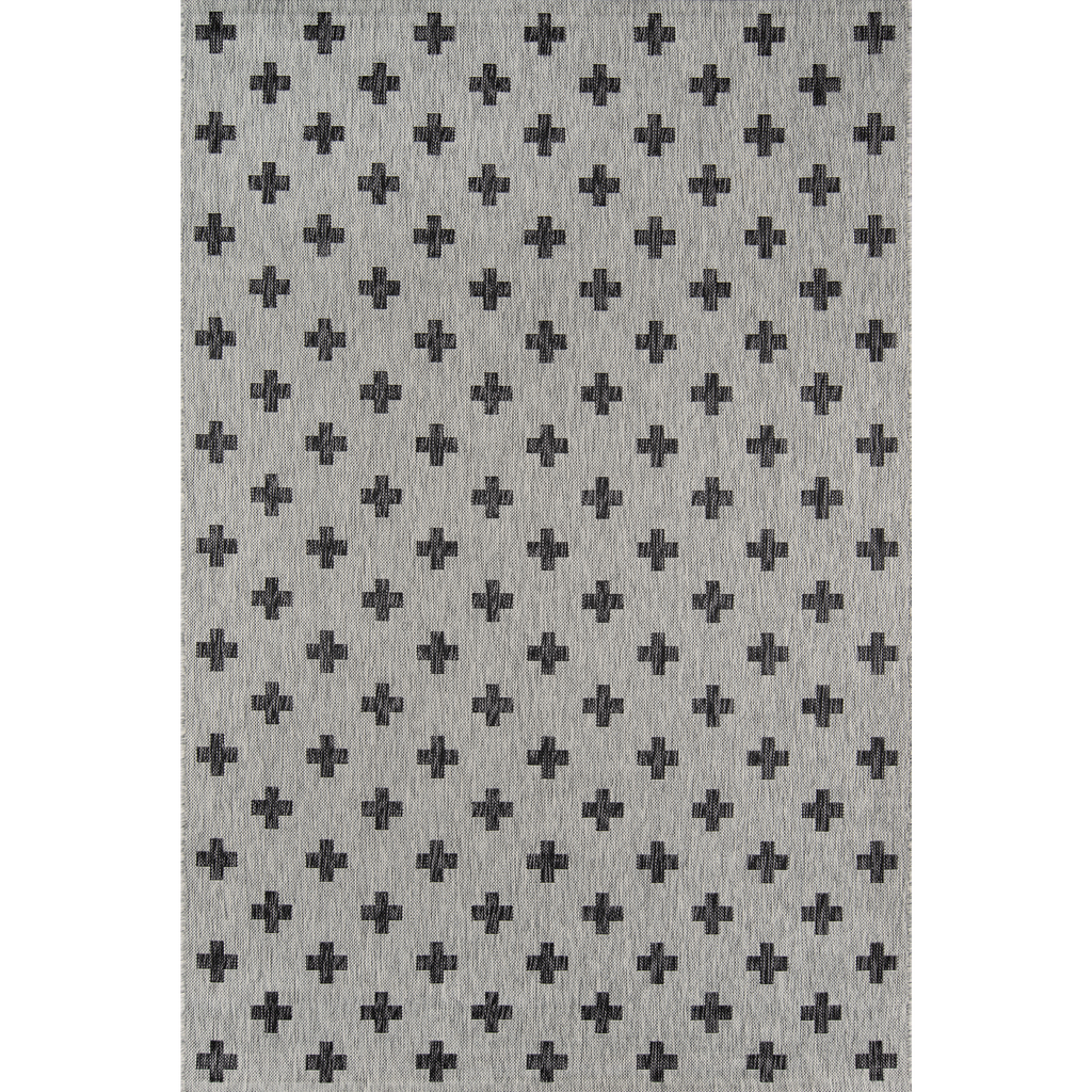 Taos Charcoal Black Indoor/Outdoor Area Rug 6'x9