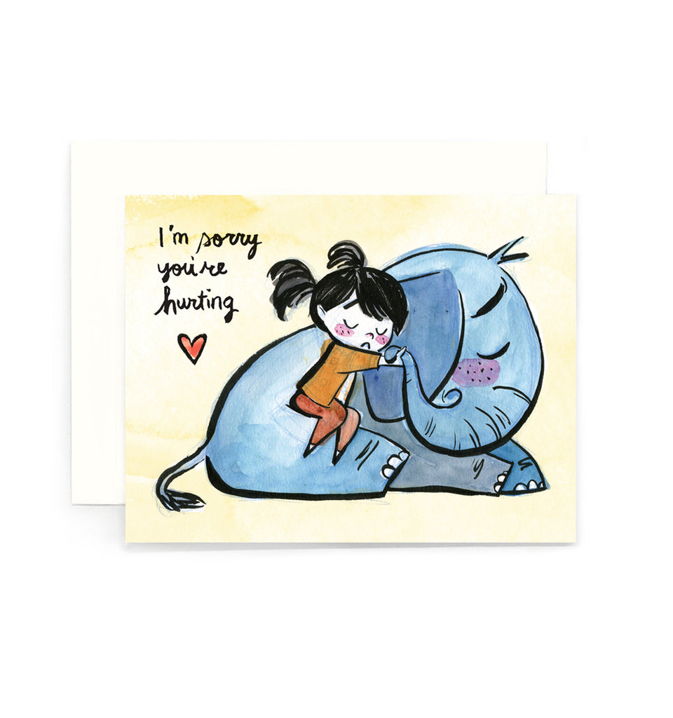 Sorry You Re Hurting Greeting Card Le Petit Elefant