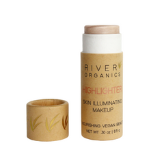 Highlighting makeup stick by river organics in paper tube