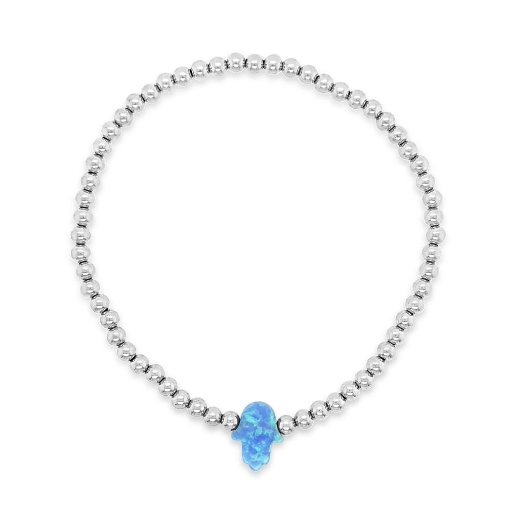 Nylon Round Shape Blue Diamond 925 Sterling Silver Bracelet for Women at Rs  1399 | Fashion Beaded Bracelet in Surat | ID: 26276768133