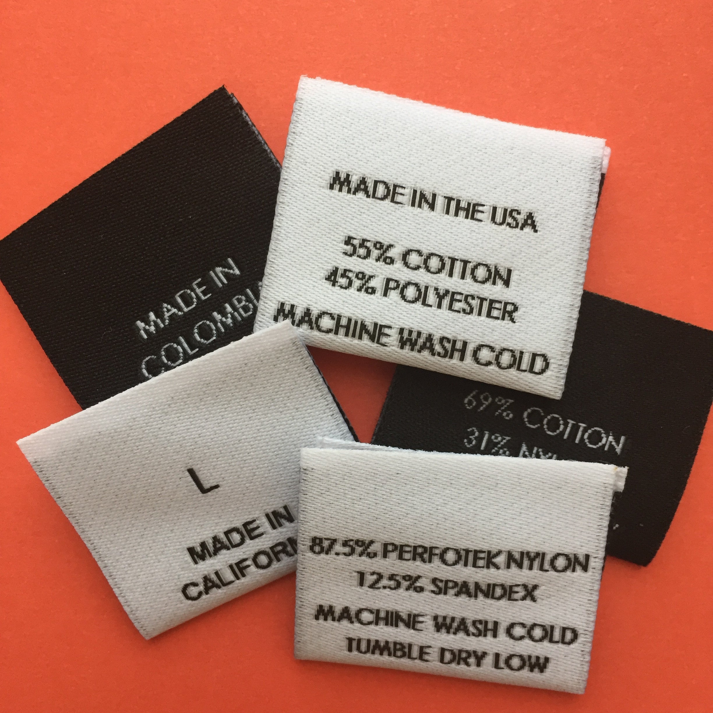 Custom Text Woven Label with Front Only (Center Fold) - Cruz Label Store