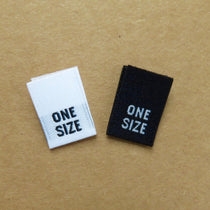 Clothing Labels (Satin) - One Size, Clothing Size Tag, Size Label - CRUZ  LABEL