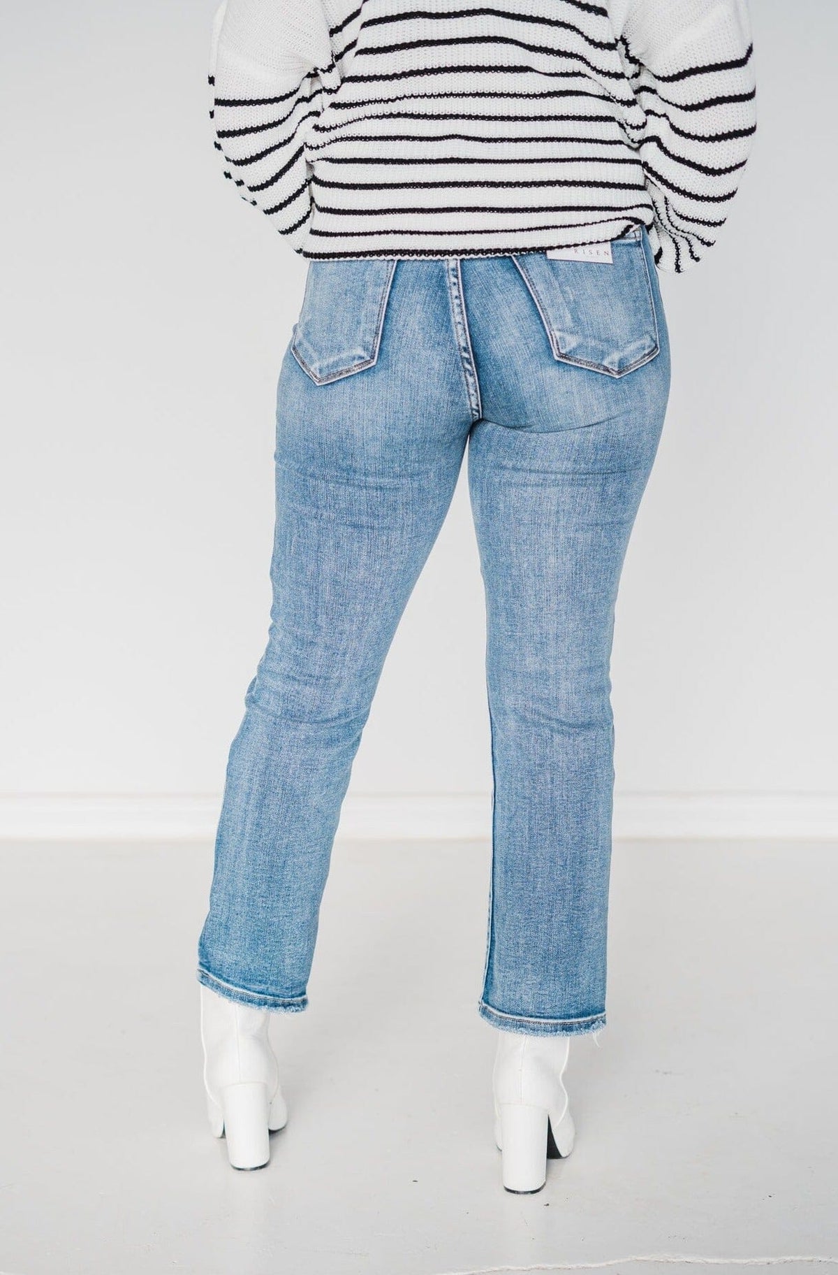 High Rise and Shine Straight Leg Jeans - Rollick