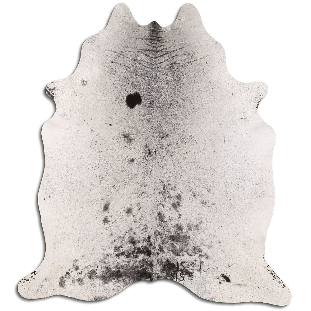 Black Grey White Faux Cowhide Contemporary Rawhide 100 Suede
