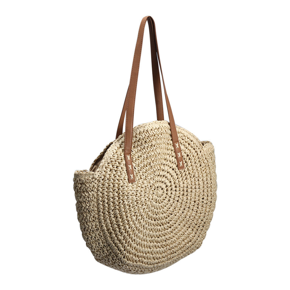 woven straw beach tote