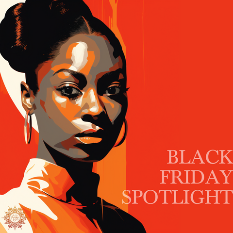 black friday spotlight art, in the style of pop colorism, light black and orange