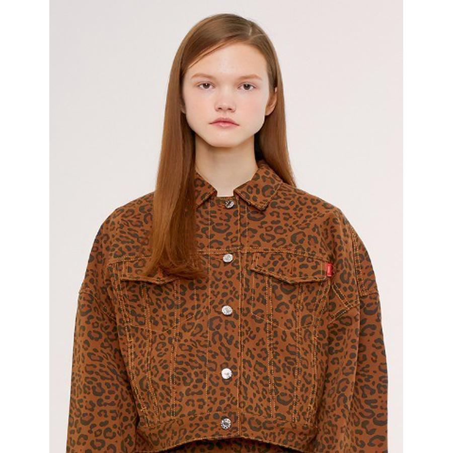 leopard print trucker jacket