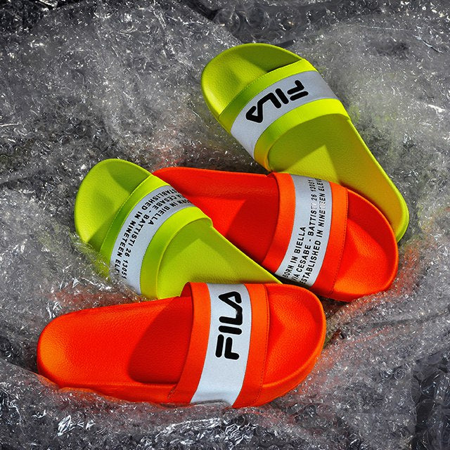 neon orange fila shoes