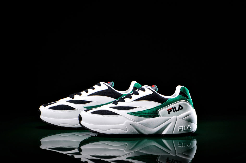 green and white filas