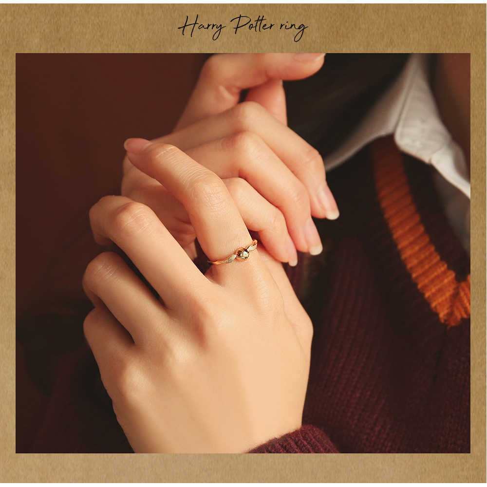 Ost X Harry Potter Golden Snitch Silver Ring Harumio