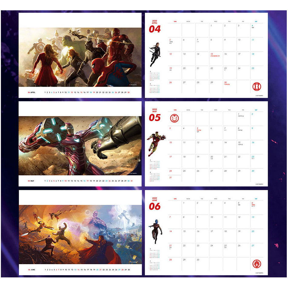 Marvel Avengers Endgame Desktop Calendar 2020 Harumio