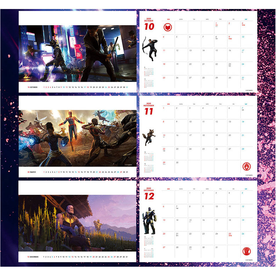 Marvel Avengers Endgame Desktop Calendar 2020 Harumio