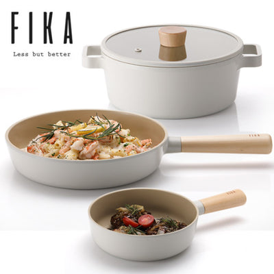 NEOFLAM FIKA Cookware Pot Set, Sauce Pan, Low & Deep Pot with Lid, Made in  Korea