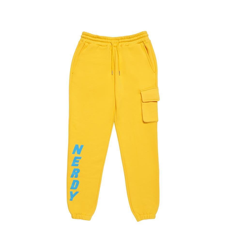 yellow jogging pants