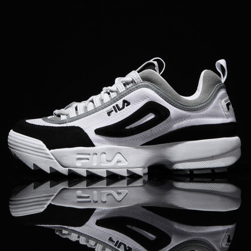 fila disruptor white black