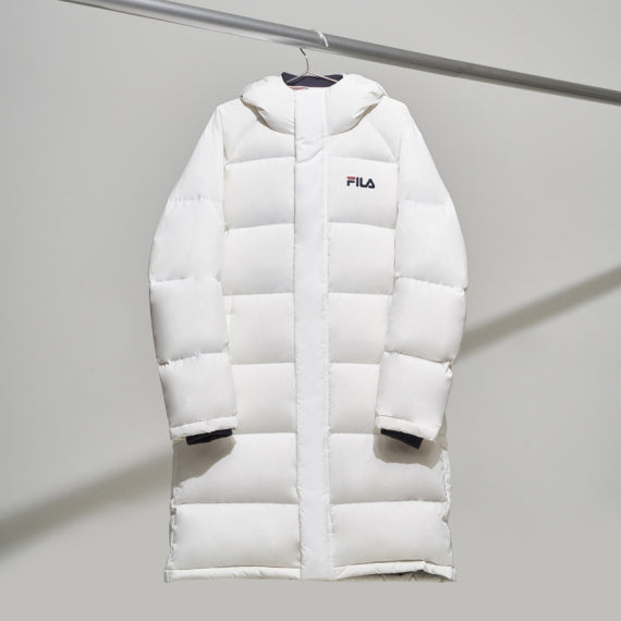 white fila puffer jacket