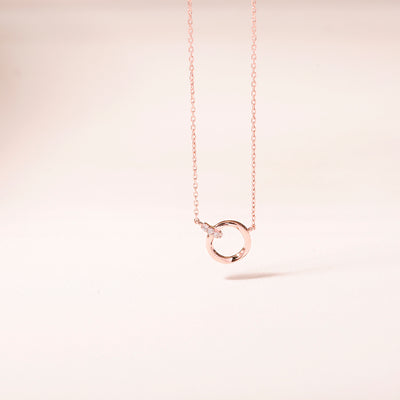 OST - Daily Round Link Rose Gold Necklace