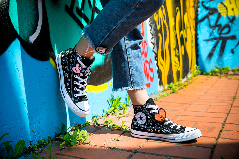 converse shoes high cut black