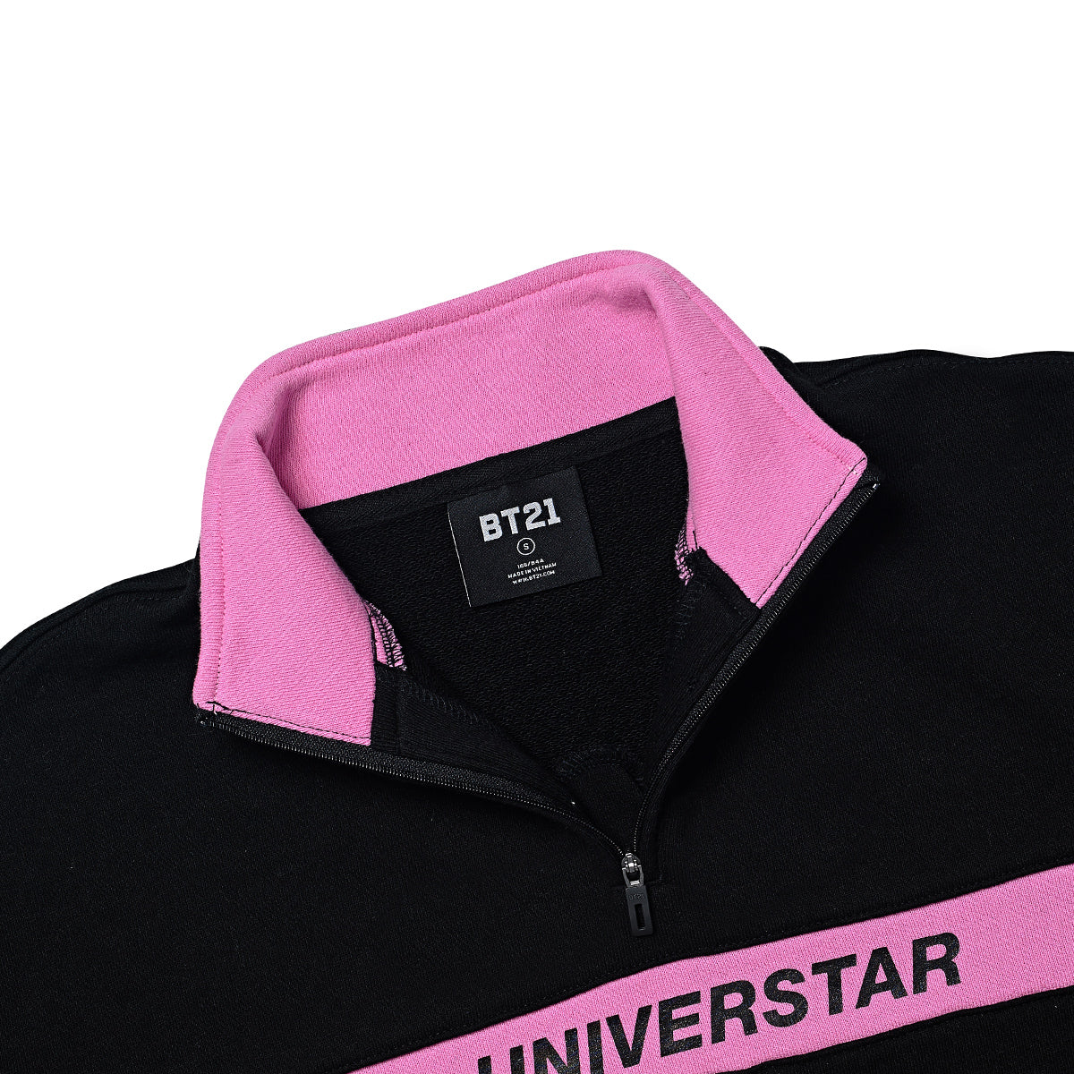 bt21 half zip up sweatshirt