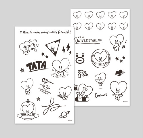 bt21 x monopoly tattoo sticker harumio bt21 x monopoly tattoo sticker