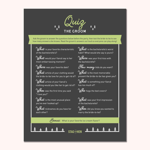 Camp Bachelorette Printable Bachelorette Party Games (Digital PDF ...