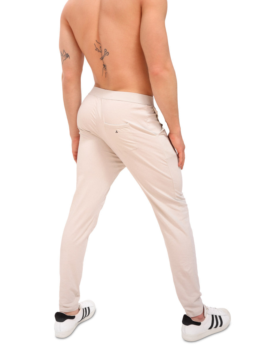 Men's Gold Satin Leggings- Satin Sportswear For Men- Body Aware