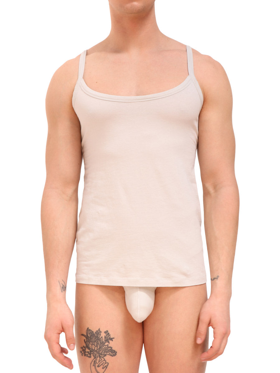 Men's Pink Organic Cotton Thong Bodysuit - Body Aware